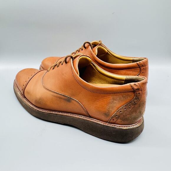 Samuel Hubbard Shoes Mens 11 Brown Leather Oxford Dress Lace Up Brogue Vibram main image 4